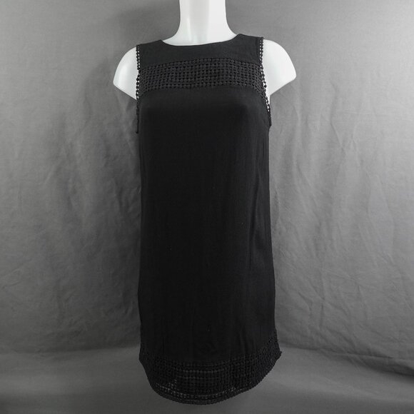 Gap Womens Mini Dress Small Black Shift Minimalist Retro Statement Capsule Boho - Picture 1 of 16